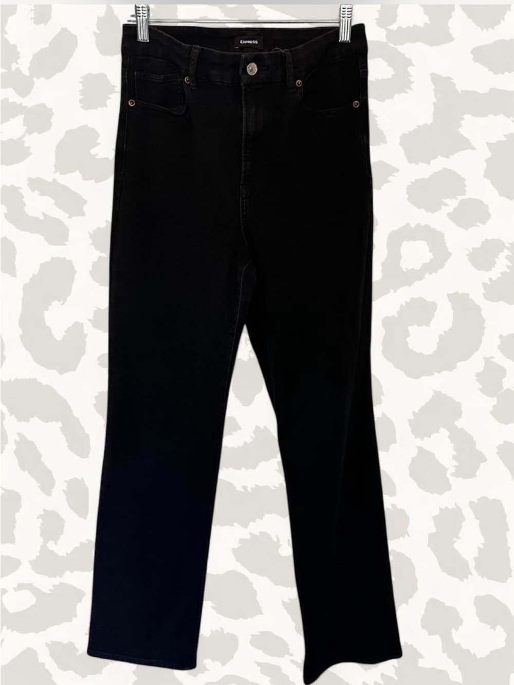 Express Modern Straight Black Jeans